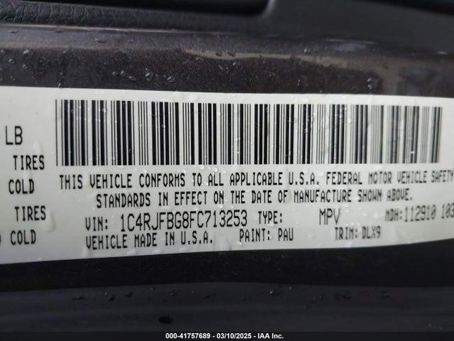 1C4RJFBG8FC713253 Jeep Grand Cherokee Limited