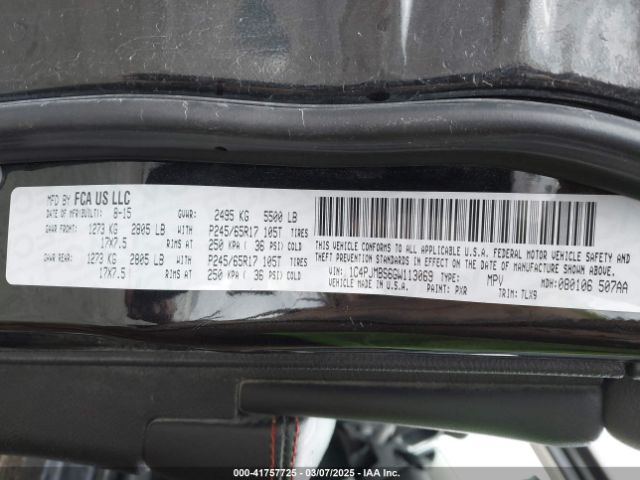 1C4PJMBS6GW113069 Jeep Cherokee Trailhawk