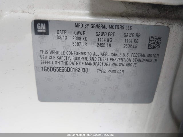2013 CADILLAC CTS 1G6DG5E56D0162030 Photo 8