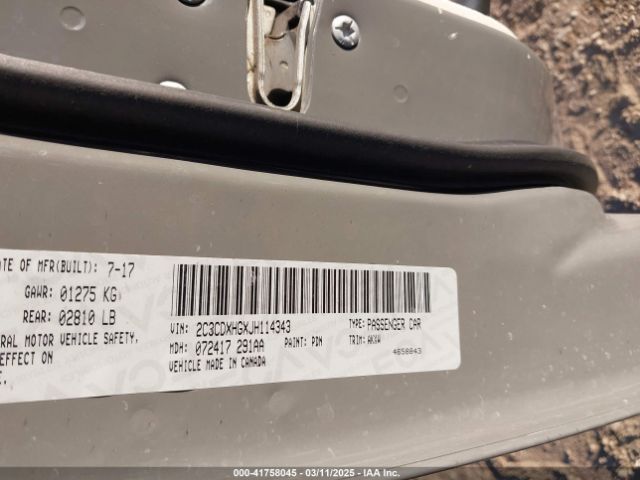 2C3CDXHGXJH114343 Dodge Charger Sxt Plus Rwd