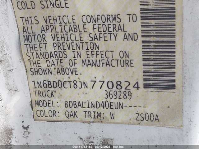 1N6BD0CT8JN770824 Nissan FRONTIER S
