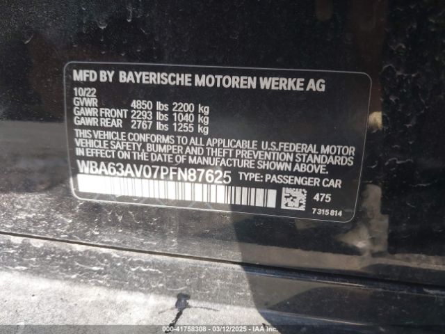 2023 BMW 430I GRAN COUPE WBA63AV07PFN87625 Photo 8