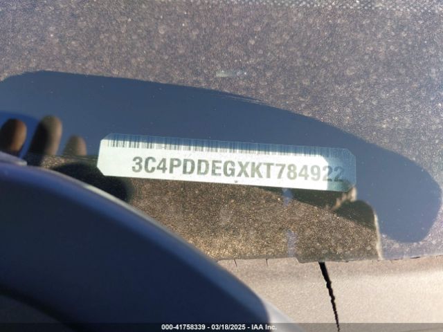 3C4PDDEGXKT784922 Dodge Journey Gt Awd