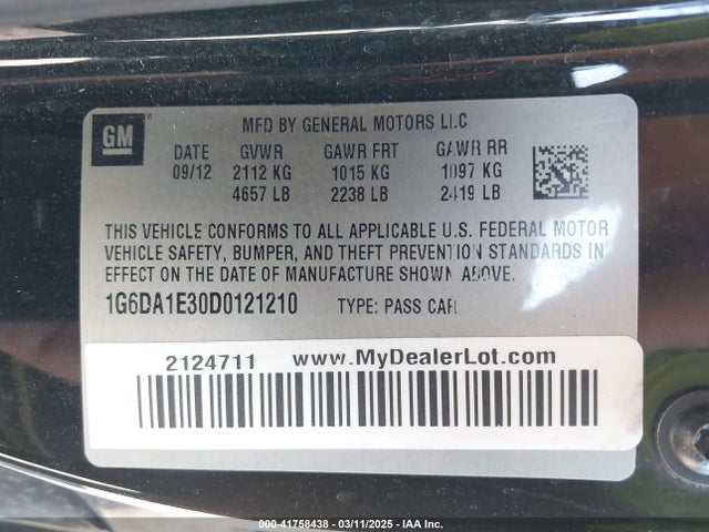 2013 CADILLAC CTS 1G6DA1E30D0121210 Photo 8