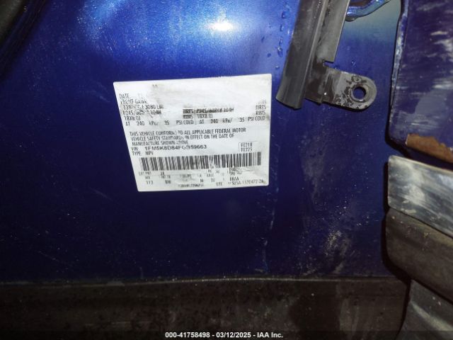 1FM5K8D84FGB59663 Ford EXPLORER XLT