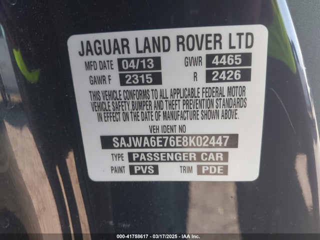 2014 JAGUAR F-TYPE SAJWA6E76E8K02447 Photo 8