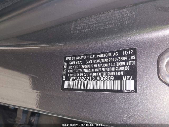 2013 PORSCHE CAYENNE WP1AA2A21DLA06809 Photo 8