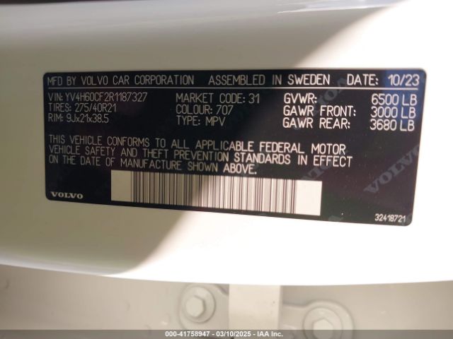 2024 VOLVO XC90 RECHARGE PLUG-IN HYBRID YV4H60CF2R1187327 Photo 8