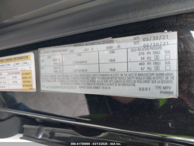 W1X5EDHY8LT022825 Mercedes-Benz Sprinter 3500 High Roof V6