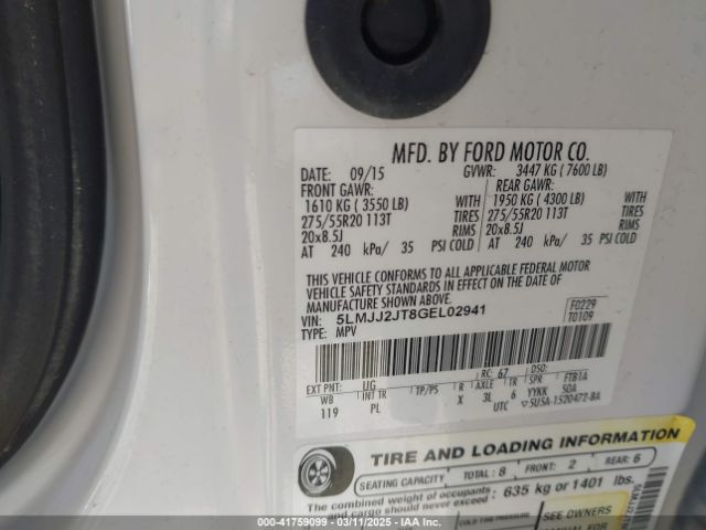 5LMJJ2JT8GEL02941 Lincoln Navigator Select