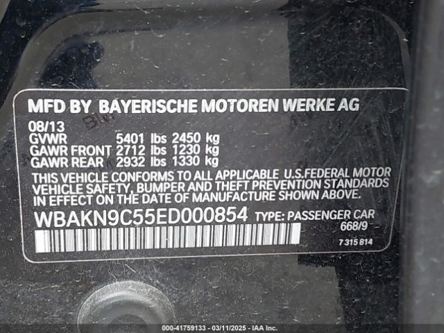 WBAKN9C55ED000854 BMW 550i