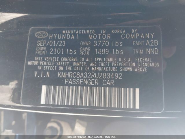 KMHRC8A32RU283492 Hyundai Venue Sel