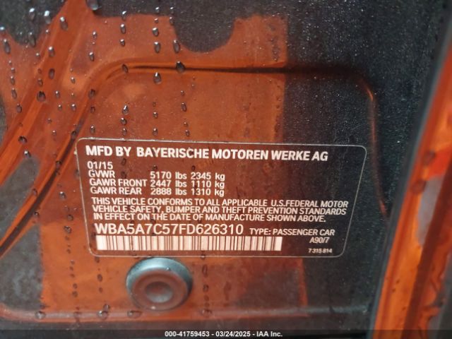 WBA5A7C57FD626310 BMW 528i Xdrive