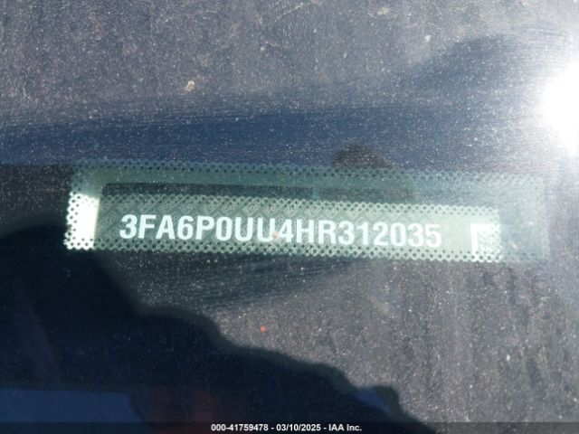 3FA6P0UU4HR312035 Ford Fusion Hybrid S