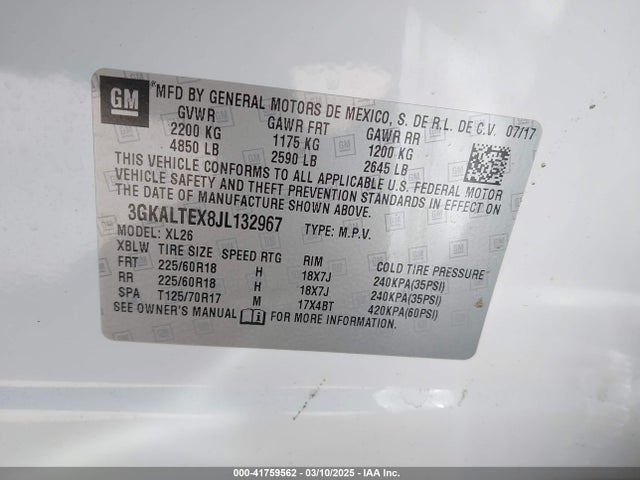 GMC Terrain Sle 2018 3GKALTEX8JL132967 Image 9