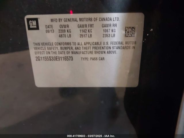 2G1155S30E9116573 Chevrolet IMPALA 2LZ