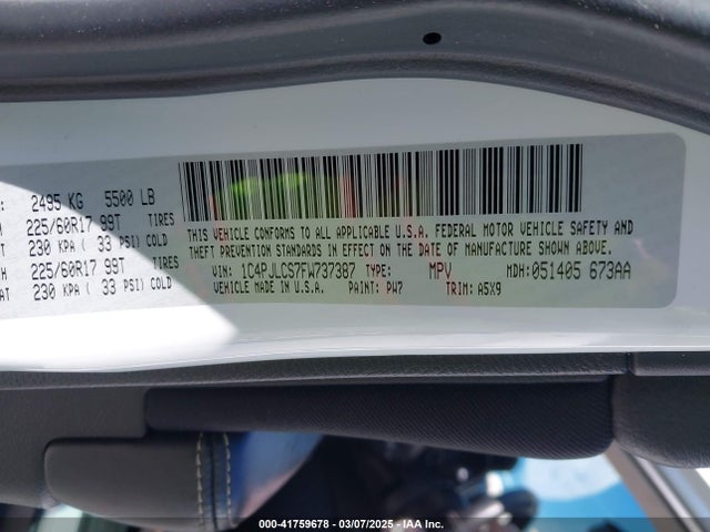 1C4PJLCS7FW737387 Jeep Cherokee Latitude