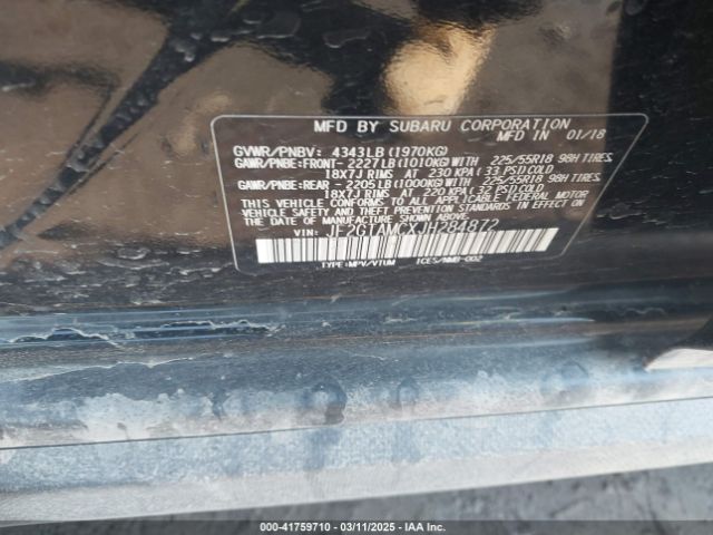 JF2GTAMCXJH284872 Subaru Crosstrek 2.0i Limited