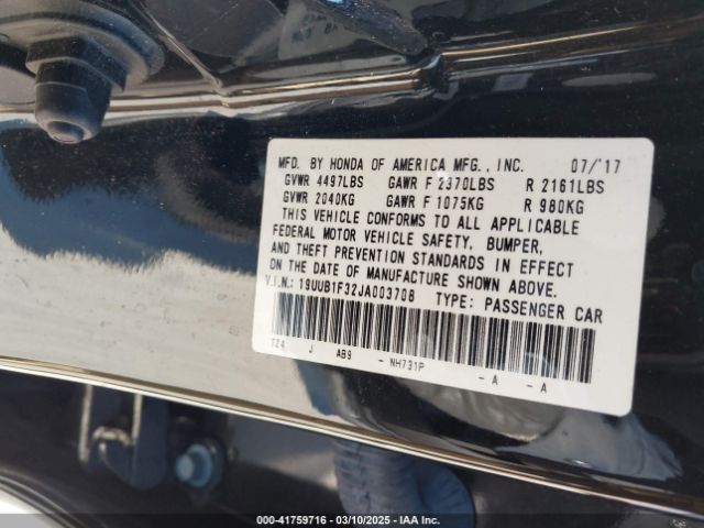 19UUB1F32JA003708 Acura TLX