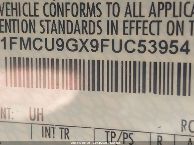 1FMCU9GX9FUC53954 Ford ESCAPE SE