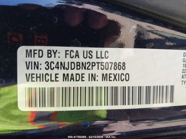 3C4NJDBN2PT507868 Jeep Compass Altitude 4x4