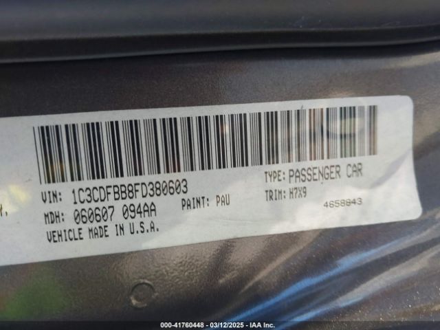 1C3CDFBB8FD380603 Dodge DART SXT