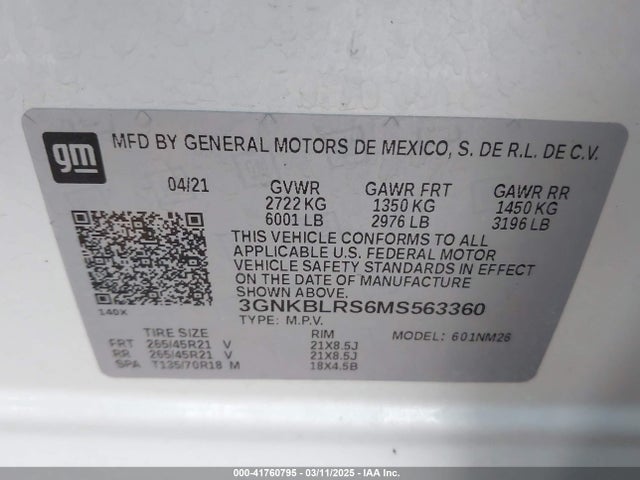 Chevrolet Blazer Awd Premier 2021 3GNKBLRS6MS563360 Image 9