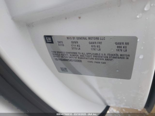 2010 CHEVROLET CORVETTE 1G1YG3DW5A5103958 Photo 8