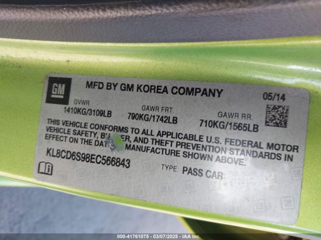 KL8CD6S98EC566843 Chevrolet Spark 1lt Auto