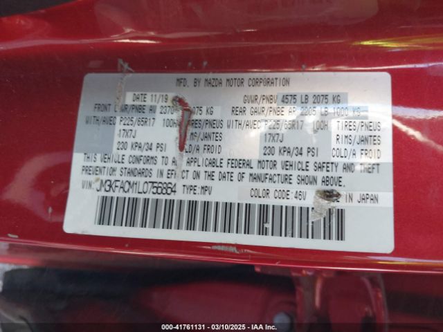 JM3KFACM1L0756864 Mazda Cx-5 Touring