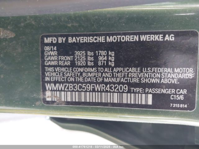2015 MINI COUNTRYMAN WMWZB3C59FWR43209 Photo 8