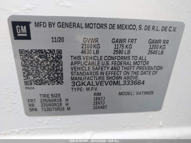 2021 GMC TERRAIN 3GKALVEV0ML333664 Photo 8