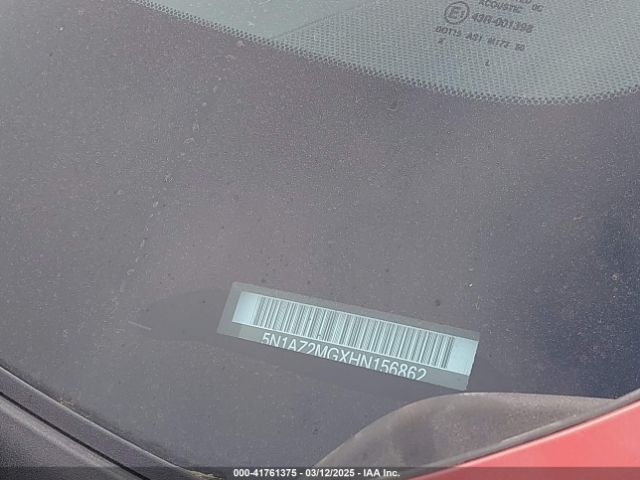 5N1AZ2MGXHN156862 Nissan Murano Platinum