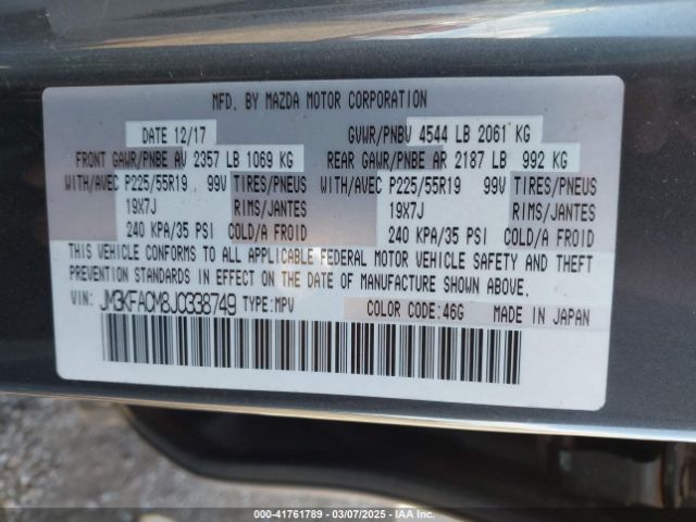 2018 MAZDA CX-5 JM3KFACM8J0338749 Photo 8