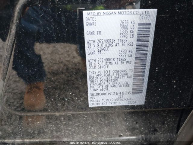 5N1DR3BD1PC264826 Nissan Pathfinder Rock Creek 4wd