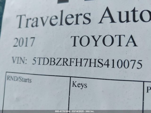 2017 TOYOTA HIGHLANDER 5TDBZRFH7HS410075 Photo 8