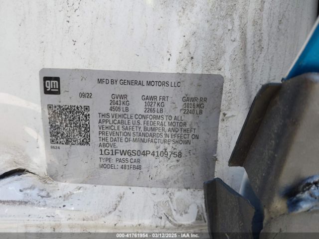 1G1FW6S04P4109758 Chevrolet 2023