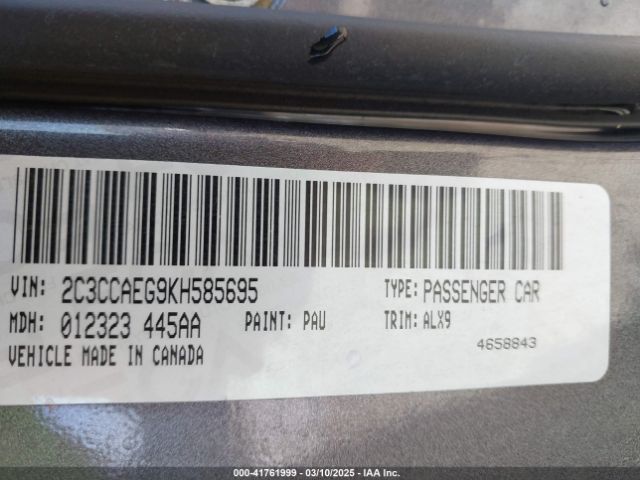 2019 CHRYSLER 300 2C3CCAEG9KH585695 Photo 8