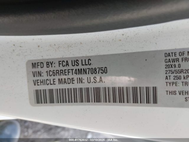 1C6RREFT4MN708750 RAM 1500 Lone Star  4x2 5'7 Box