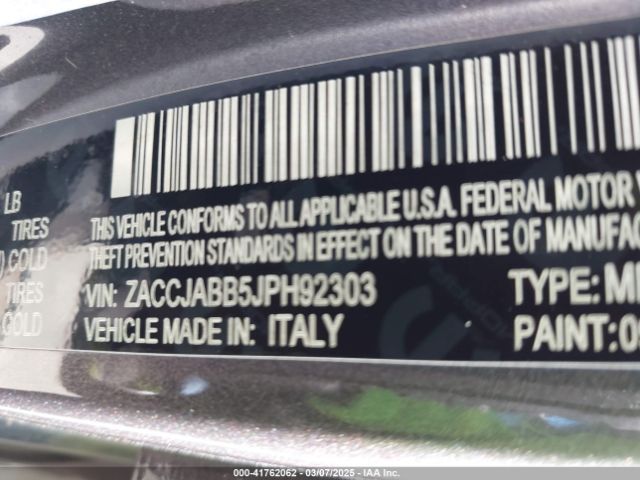 ZACCJABB5JPH92303 Jeep Renegade Latitude Fwd