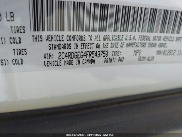 2C4RDGEG4FR543750 Dodge Grand Caravan R/t