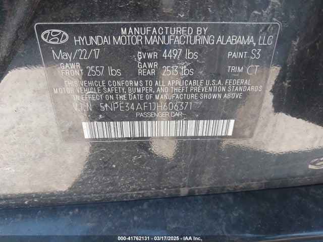 5NPE34AF1JH606371 Hyundai Sonata Sport