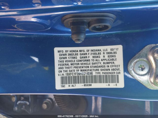 19XFC1F39HE014846 Honda Civic Ex-t