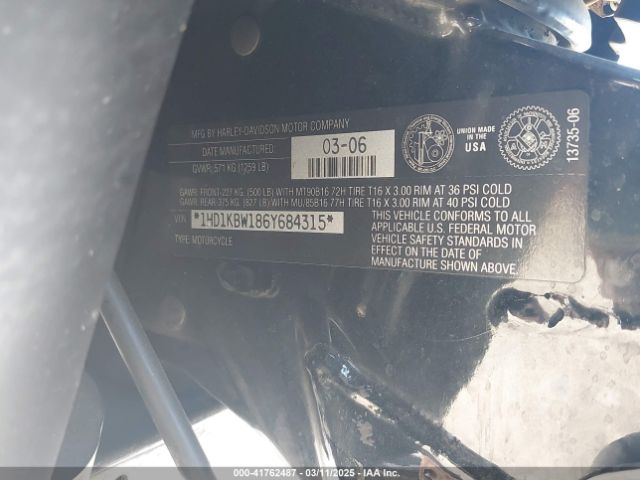 2006 HARLEY-DAVIDSON FLHXI 1HD1KBW186Y684315 Photo 9