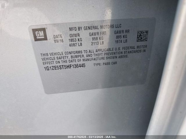 1G1ZE5ST5HF136445 Chevrolet MALIBU 1LT