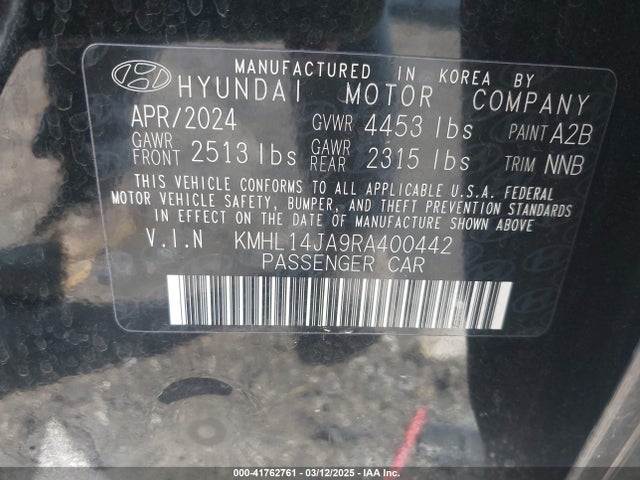 KMHL14JA9RA400442 Hyundai SONATA SEL