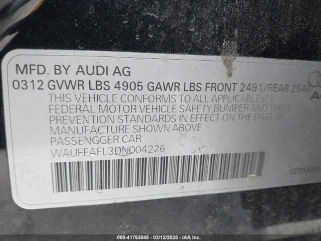 2013 AUDI A4 WAUFFAFL3DN004226 Photo 8