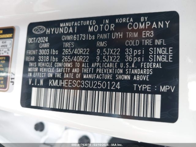 KMUHEESC3SU250124 Genesis Gv80 3.5t Prestige Awd