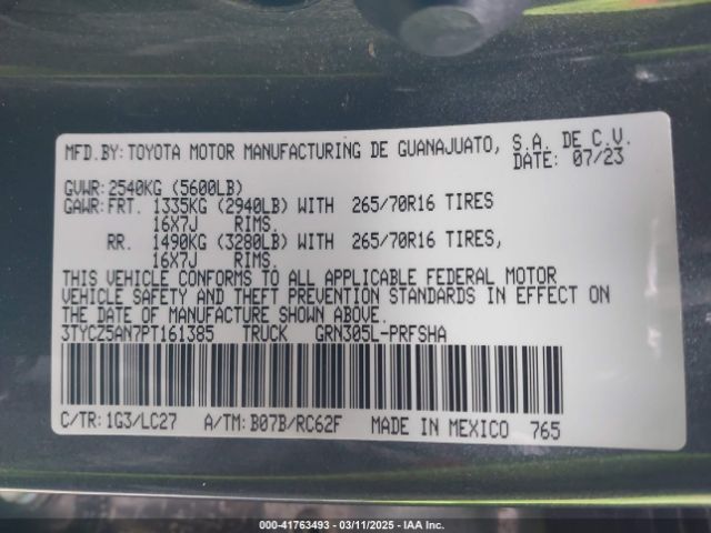 3TYCZ5AN7PT161385 Toyota Tacoma Trd Off Road