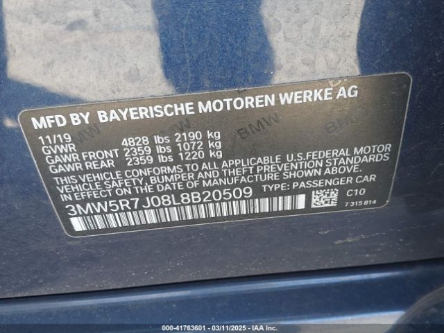 3MW5R7J08L8B20509 BMW 330i Xdrive